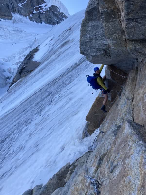 Ice climbing in the Alps